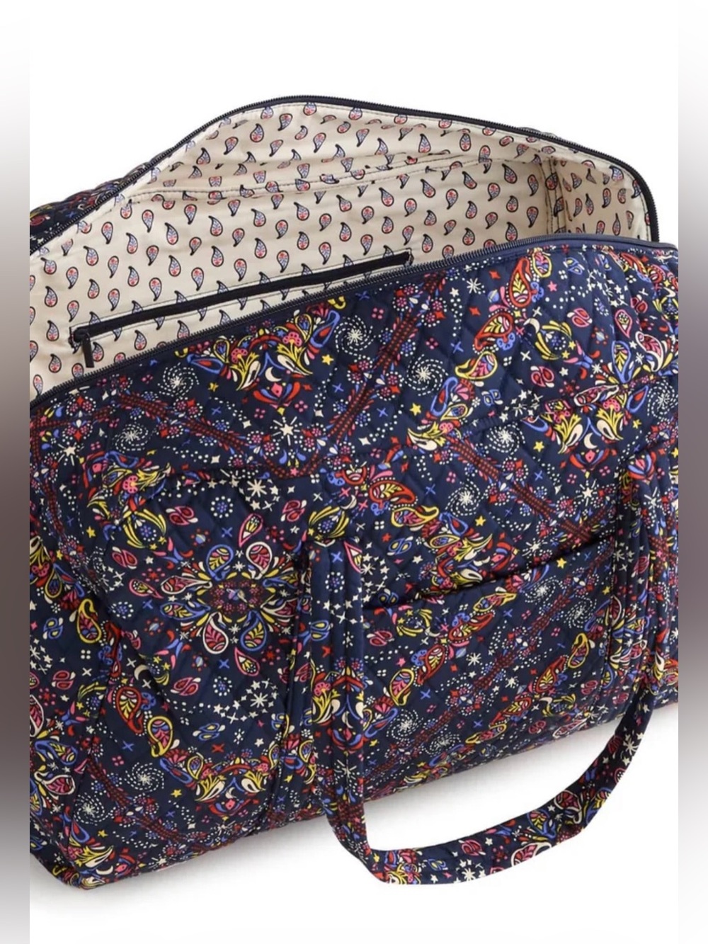 Vera Bradley Large Miramar Weekender Bag NWT Starry Paisley - Picture 6 of 7